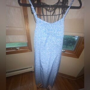NWOT never used SHEIN Sky Blue Leaf Print dress